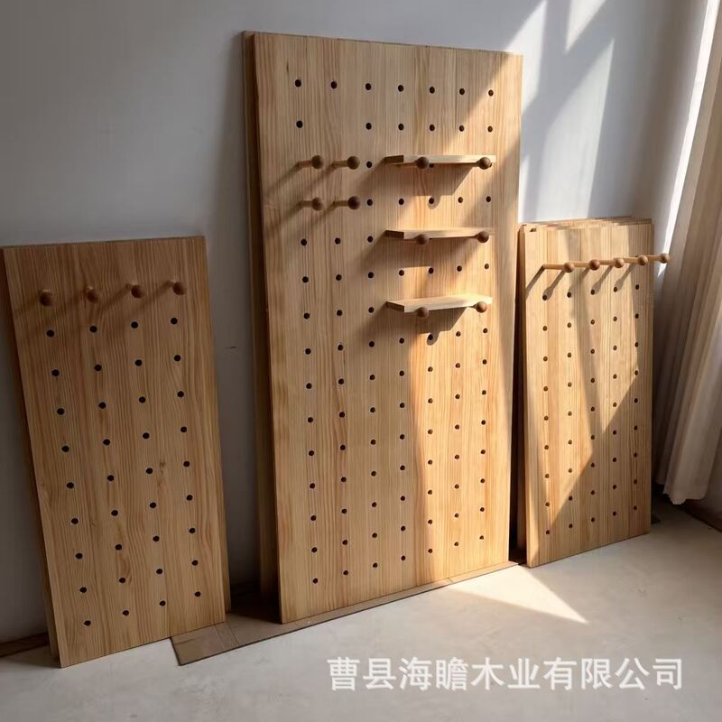 实木洞洞板墙面装饰展示架北欧洞洞板装饰架墙面壁挂洞洞板整理架|undefined
