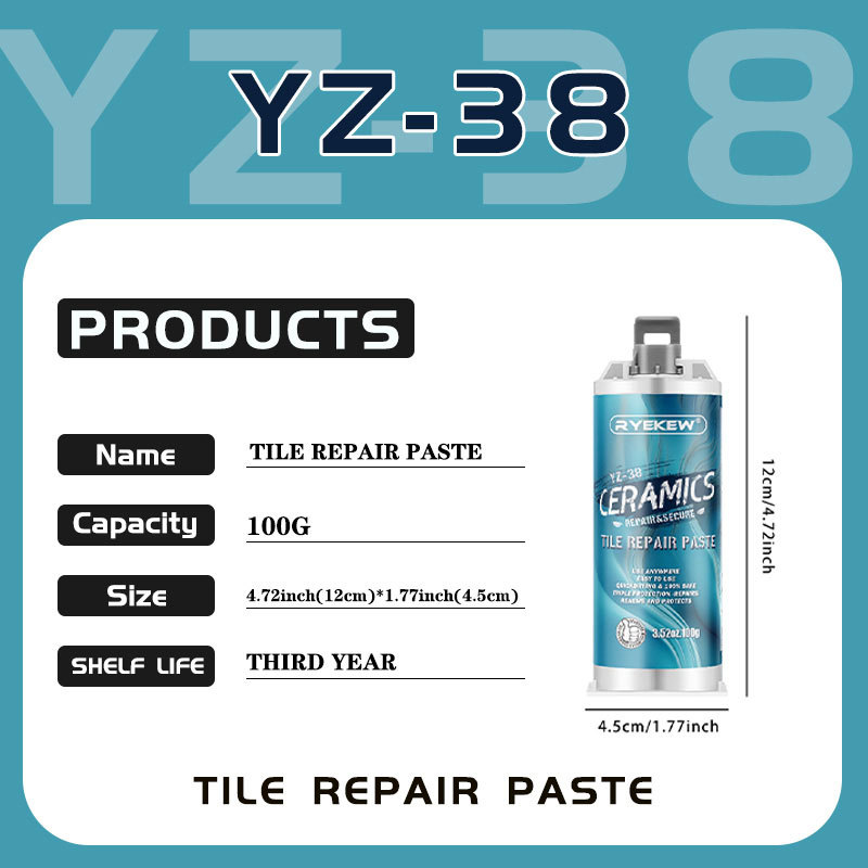 Ryekew Industrial Grade Caster Glue Ab Glue Repair Agent Leak-Proof Waterproof Plugging Metal Cast Iron Glue