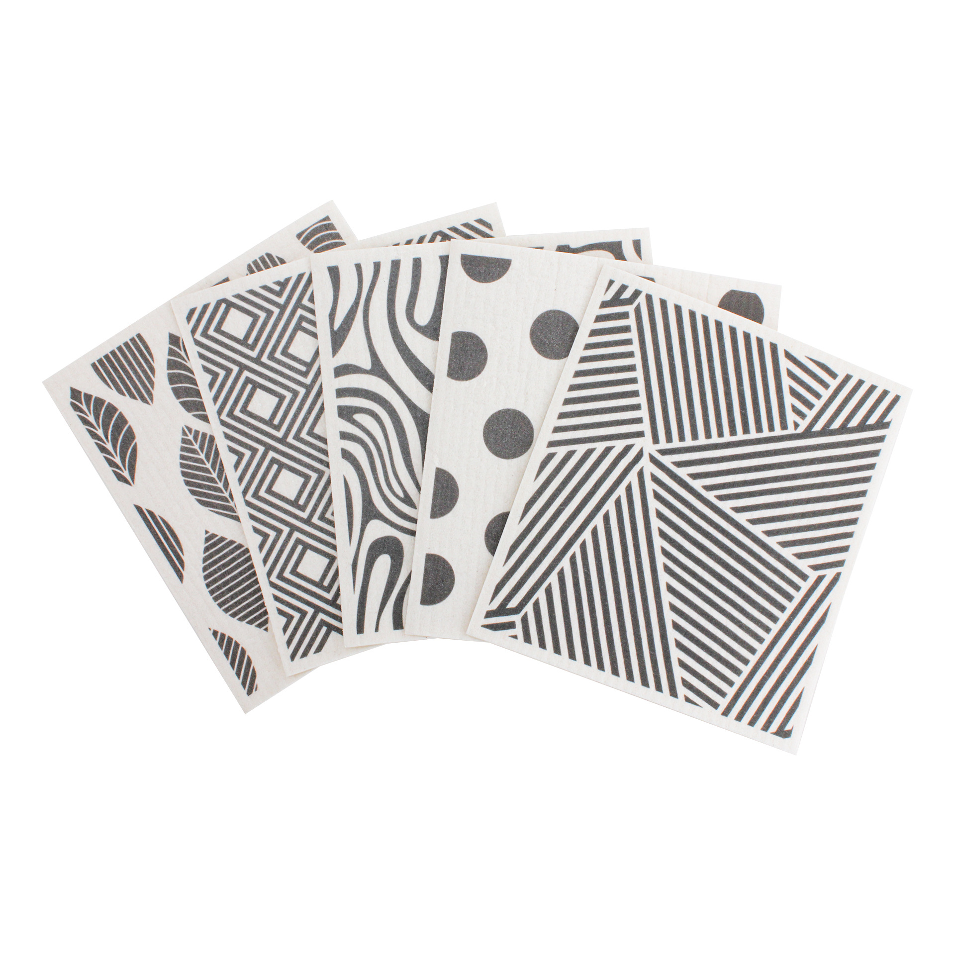 목재 펄프 면 흑백 모델 5개