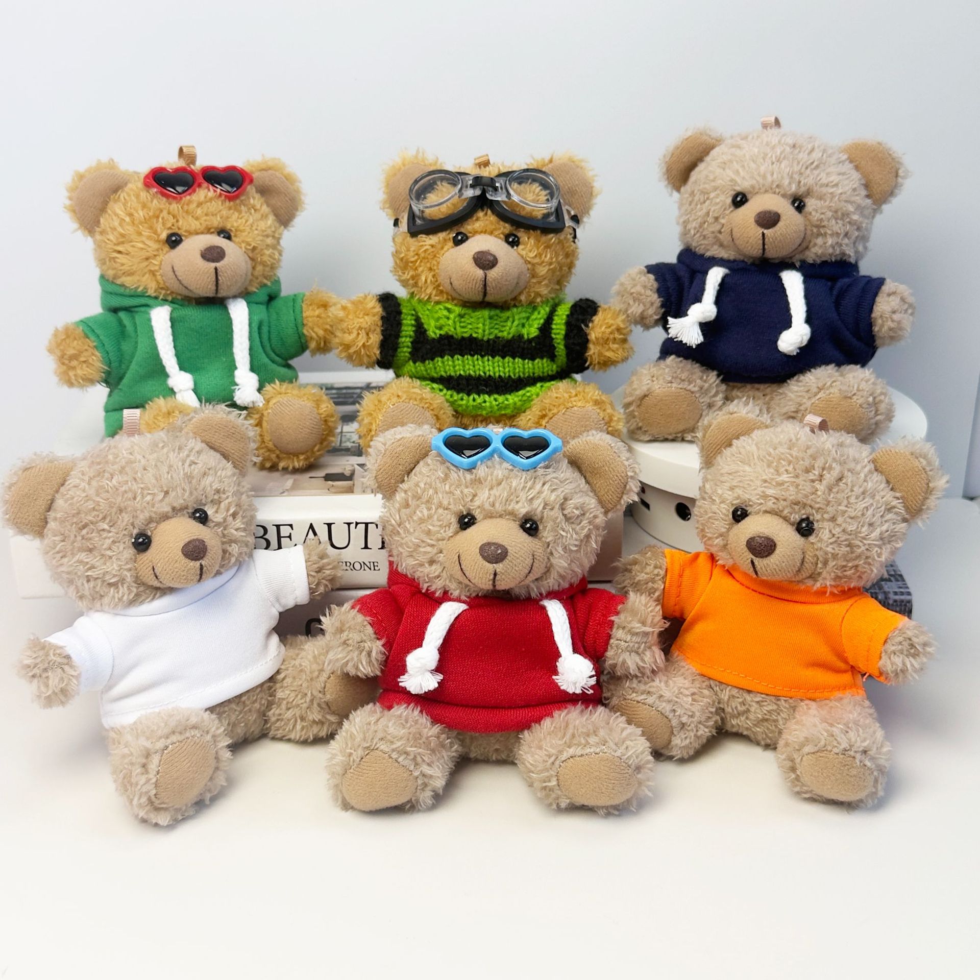 Teddy Bear colgante juguetes de peluche Teddy Bear muñeca llavero colgante muñeca evento regalo impresa logotipo