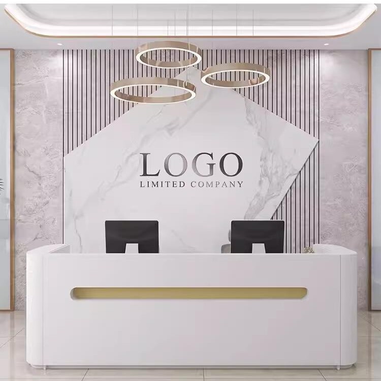8d公司前台logo形象墙壁纸背景墙画美容院墙布仿大理石纹吧台墙纸|undefined