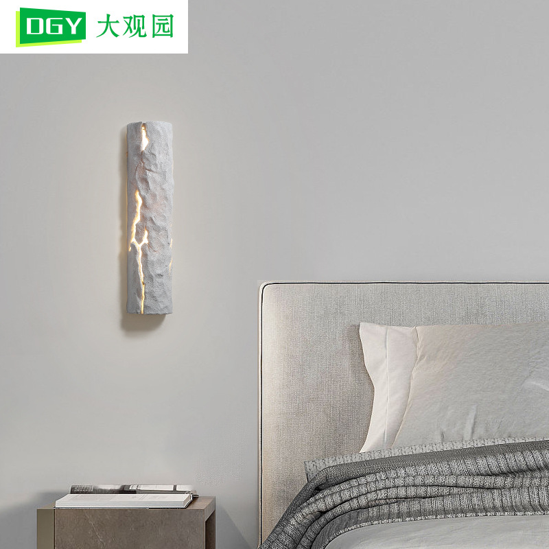 Lámpara de pared de cabezal de cama dormitorio nórdico viento silencioso red atmósfera de vivienda roja luces decorativas creativas al aire libre lámparas impermeables 522L