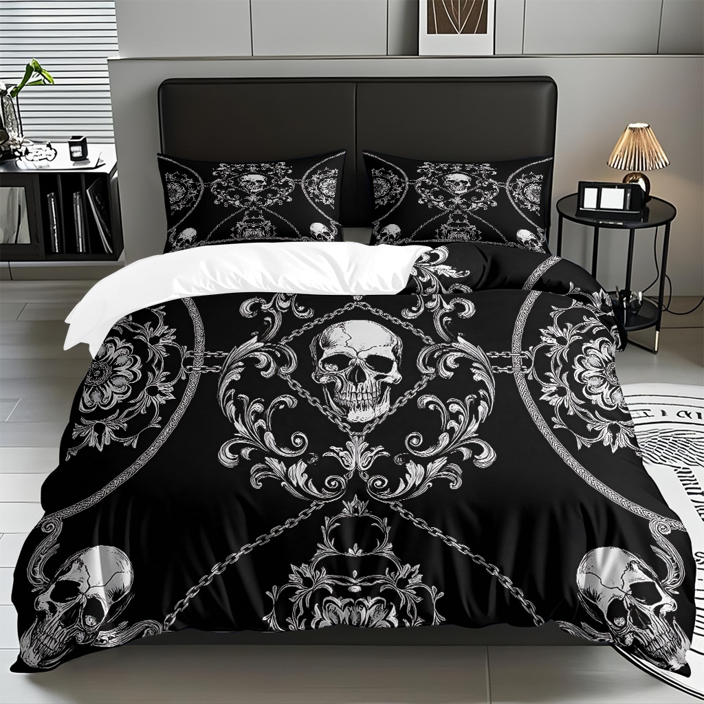 TEMU / JIT transfronterizo hogar cabeza de colcha impresa digital conjunto de edredón abrasivo fuente de ventilación fábrica directa