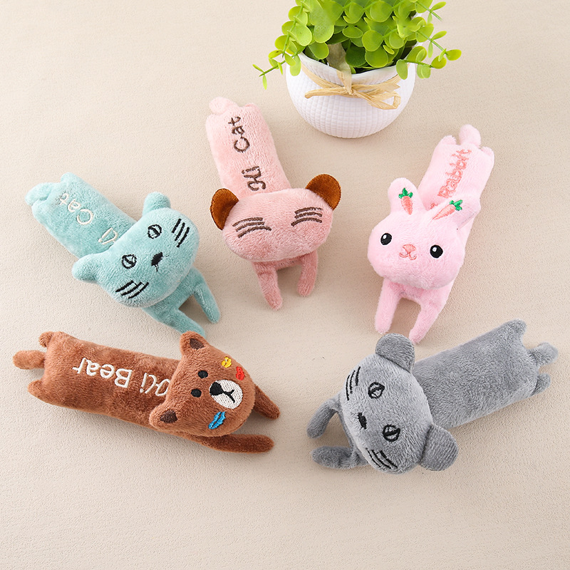 Crinkle Paper Lying Down Plush Doll With Catnip Teasing Cat Toy Self-Entertainment Pet Supplies_voghion.com