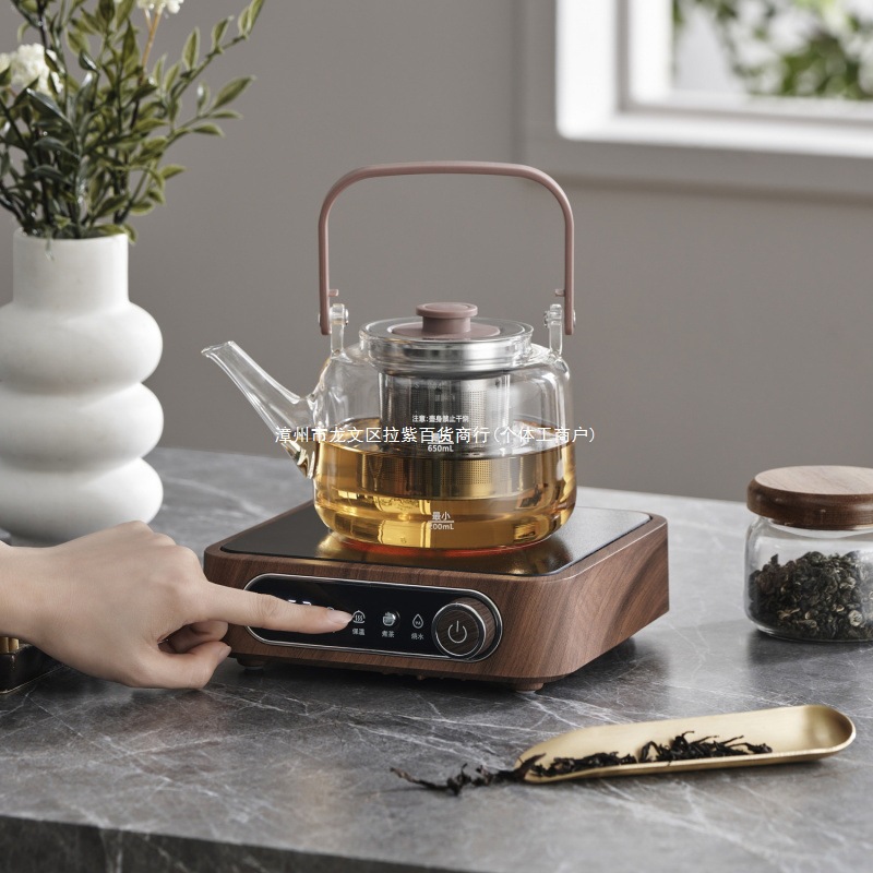 Electric Ceramic Stove New Tea Stove Household Multi-Functional Mini High-Power Small Wood Grain Square Intelligent Constant Temperature Others