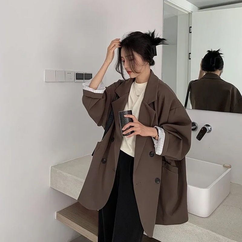 西装外套女春秋短款韩版英伦风设计感小众小个子休闲网红西服爆款|undefined