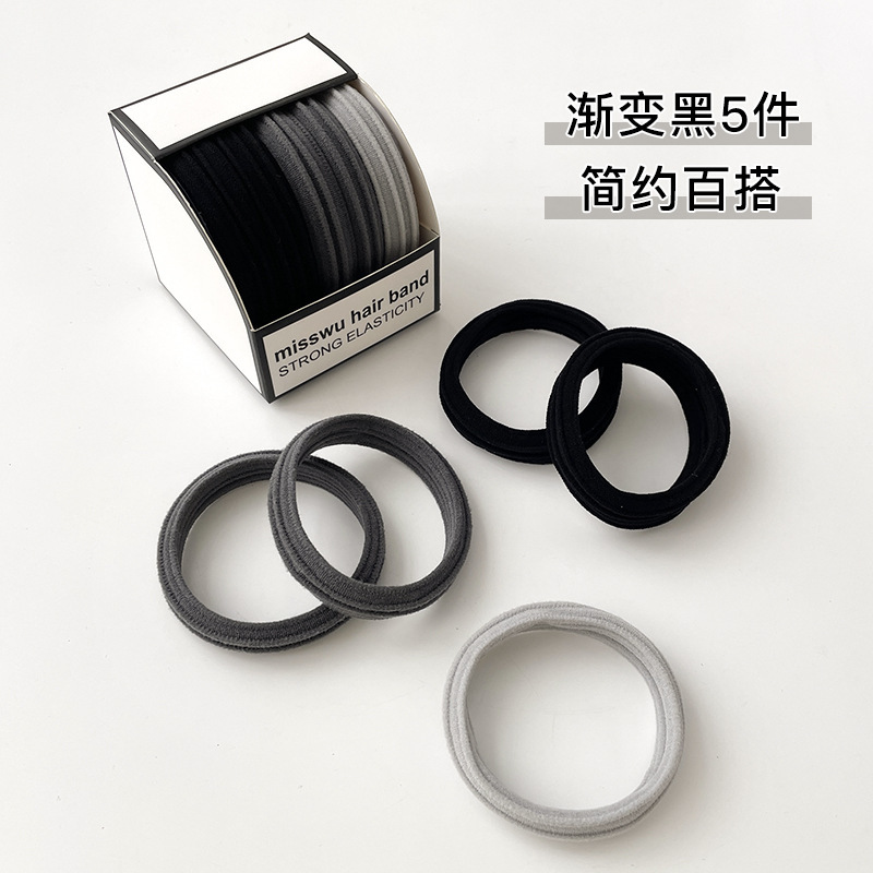 2025 nuevo estilo simple y versátil banda para el cabello sin costuras diadema duradera y de alta elasticidad que no daña el cabello coleta gruesa cuerda para el cabello sombreros