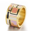 Ring, enamel, accessory, jewelry stainless steel, new collection, European style, wholesale