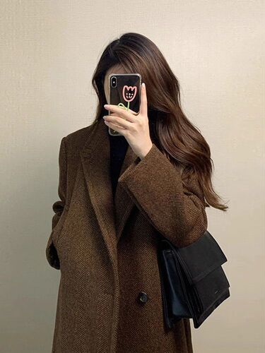 High-Grade Wool Coat for Women - Autumn/Winter New Arrival Korean Style Suit Lapel Overcoat - Knee-Length Medium-Long Woolen Jacket
