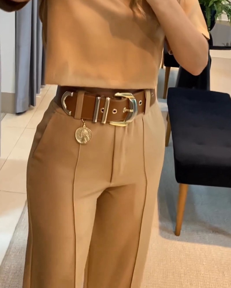 Trendy Wide-Leg Pants