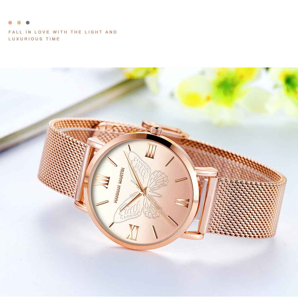Elegant Business Gradient Color Butterfly Quartz Women's Watches display picture 3