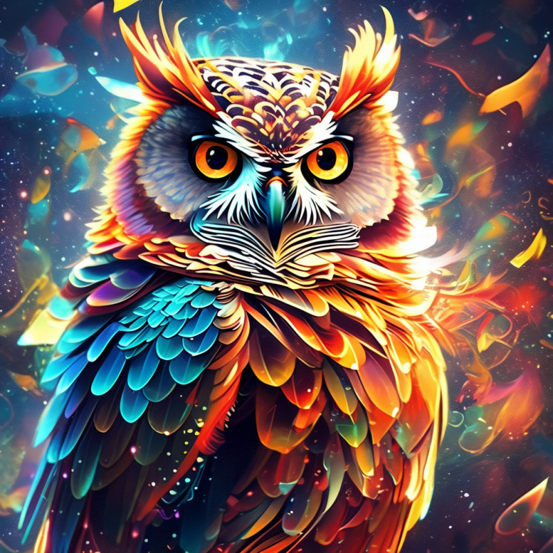 Amazon DIY Diamante dibujos animados serie de animales búho 5D Rubik cuadrado diamante decoración de comercio exterior pintura transfronteriza nueva