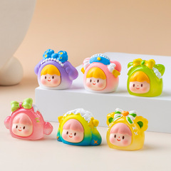 発光恋人 Azhuo 顔姉妹かわいい人形 diy 装飾キーホルダーアクセサリー車のデスクトップ小さな装飾品