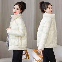 冬季亮面免洗女棉袄2025新款短款立领外套女韩版加厚款羽绒棉服女