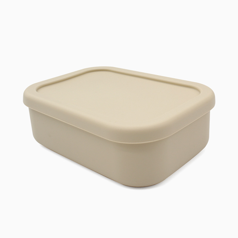 Caja de almuerzo de silicona de estilo japonés sellada horno de microondas trabajador de oficina Bento caja de almuerzo de estudiante portátil caja de almuerzo integrada de tres rejillas