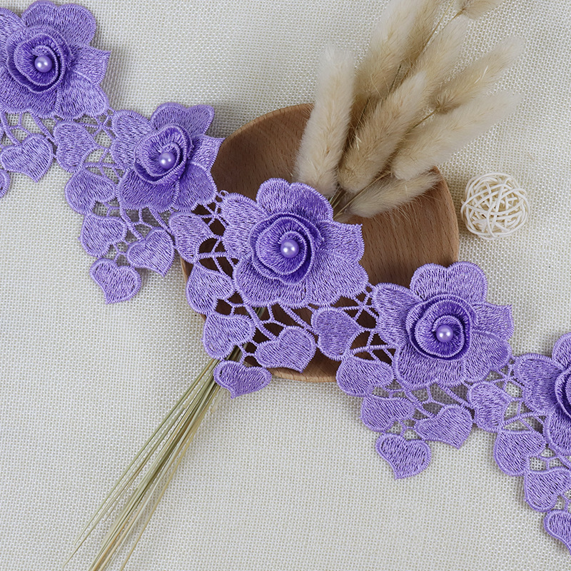 紫色钉珠水溶条码E00013