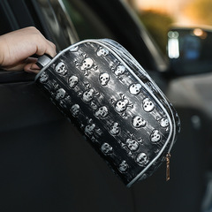 跨境簡約洗漱包PU皮防水大容量便攜男女商務旅行出差化妝品收納包