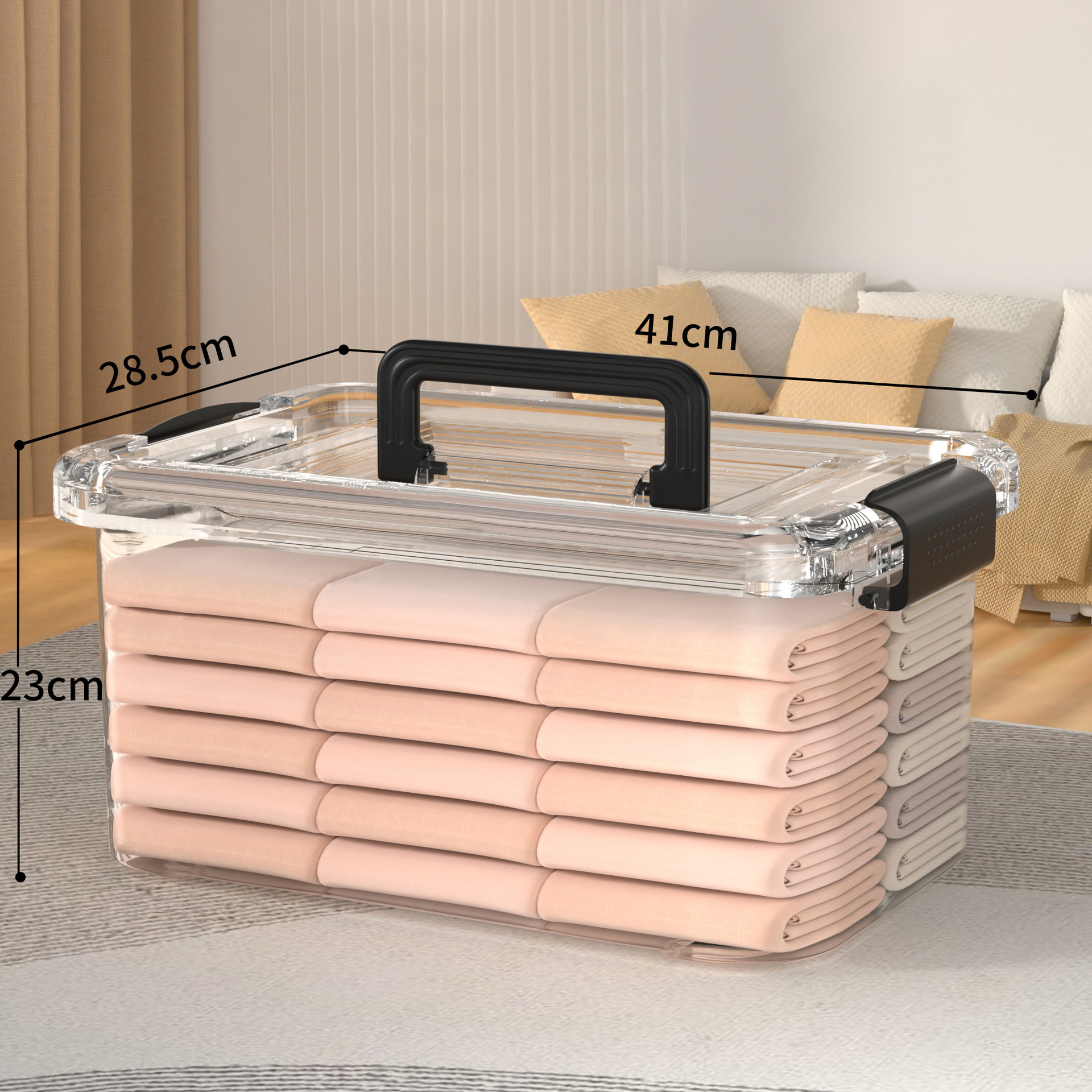 투명 와이드 손잡이 21L(42.5*29*24cm)