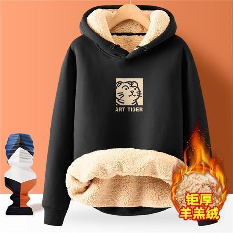 아트 타이거 후드 스웨터 블랙 [캐시미어 플러스 캐시미어 두껍게]]