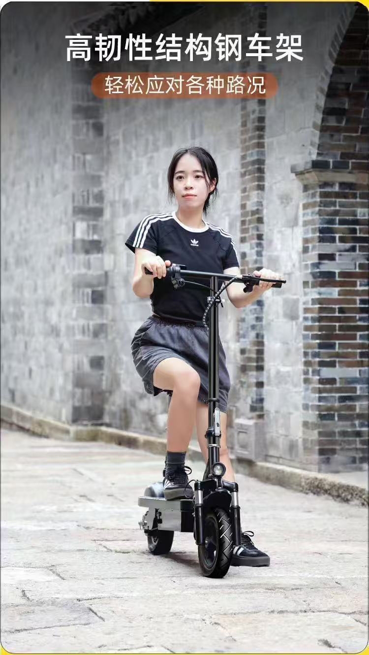 10-inch Folding Electric Scooter Mount Two-wheeled Electric Car Small Car Convenient Battery Car for Adults