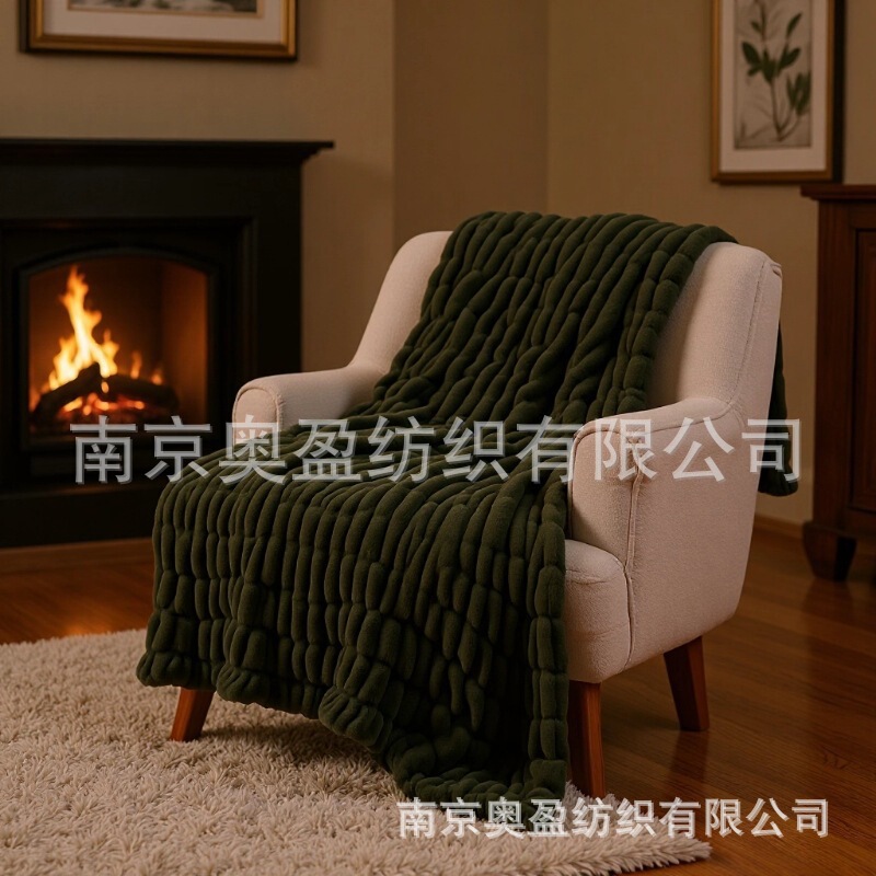 跨境毛毯仿兔绒毛毯子午睡加厚毯子短毛办公室毯子沙发毯高级感|undefined