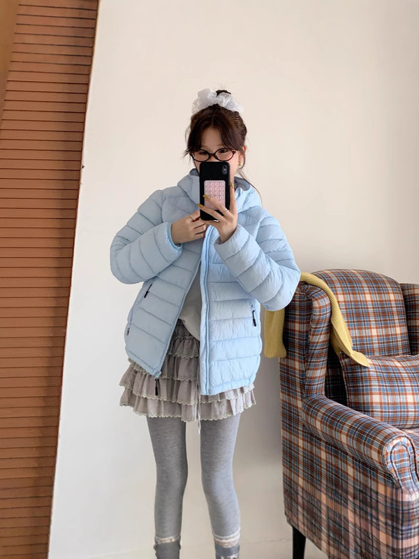 大码棉服女冬季新款轻薄连帽小棉袄韩版宽松时尚保暖棉衣外套|undefined