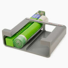 免打孔收纳置物架厨房隔板壁挂锡纸保鲜膜储物盒悬挂式橱柜下挂架