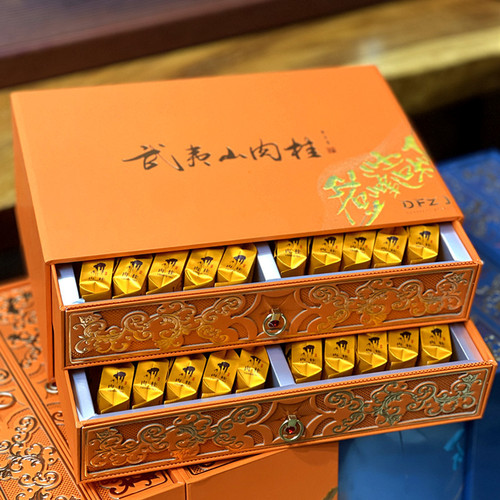 Wuyi Mountain Cinnamon Tea Gift Box Wuyi Rock Tea Big Red Robe Cow Yard Pit Cinnamon New Tea Oolong Tea 500g 