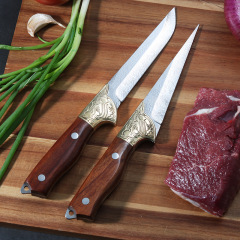 銅頭鍛打剔骨刀 殺豬刀具手工直刀錳鋼屠夫菜刀 殺豬牛羊魚屠宰刀