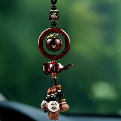 Car Safety Decoration, Interior – Car hanging - sandalwood-ping-an-gourd-peace-amulet