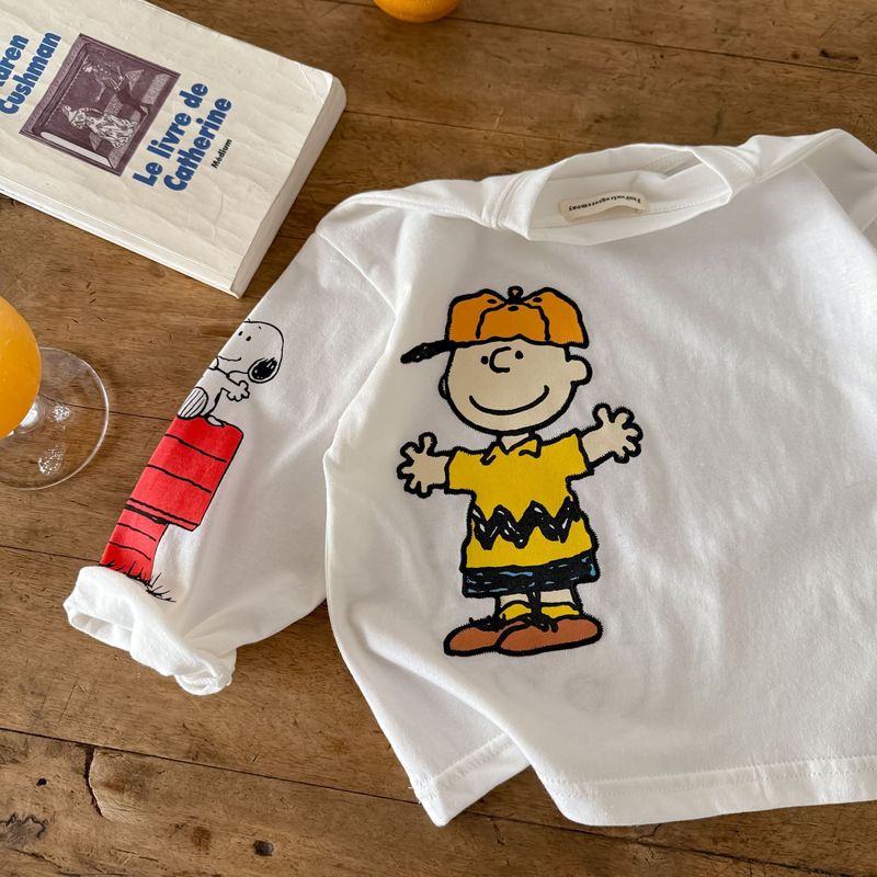 在庫あり長袖子供用 Tシャツ 2025 秋冬韓国風カジュアルベビー半袖夏かわいいボトリングシャツ男の子と女の子用|undefined