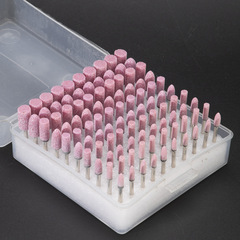 Sesame Polishing Head Set: Flint, Abrasive Wheel, Wool, Cowhide, and Rubber Polishing Grinding Heads—Mixed Kit with 3 Handles and 100 Pieces