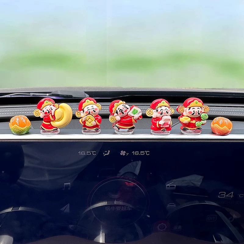 2024 Новый Бог Богатства Украшение Автомобиль Милый Мультяшный Украшение Небольшой Украшение Центральная Консоль Навигация Экран Украшения