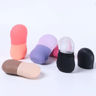硅胶厂跨境批发敷脸冰格面部冰敷模具按摩毛孔冰滚轮敷脸美妆工具