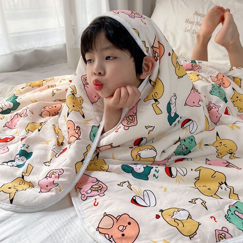 Wholesale children's cotton quilt, baby double-layer silk cotton kindergarten nap quilt, four-season cool quilt, children's blanket, air conditioning quilt