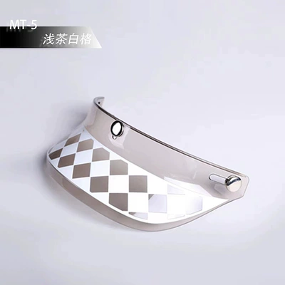 Celebration Sunshade Sunscreen 3/4 Helmet – Dəbilqə (Kaska) aksesuarları - light-tea-white-grid