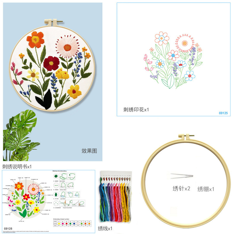 Mona Lisa Real Bordado serie de bordados cruzados nueva simulación de bordado de estilo chino bordado a mano