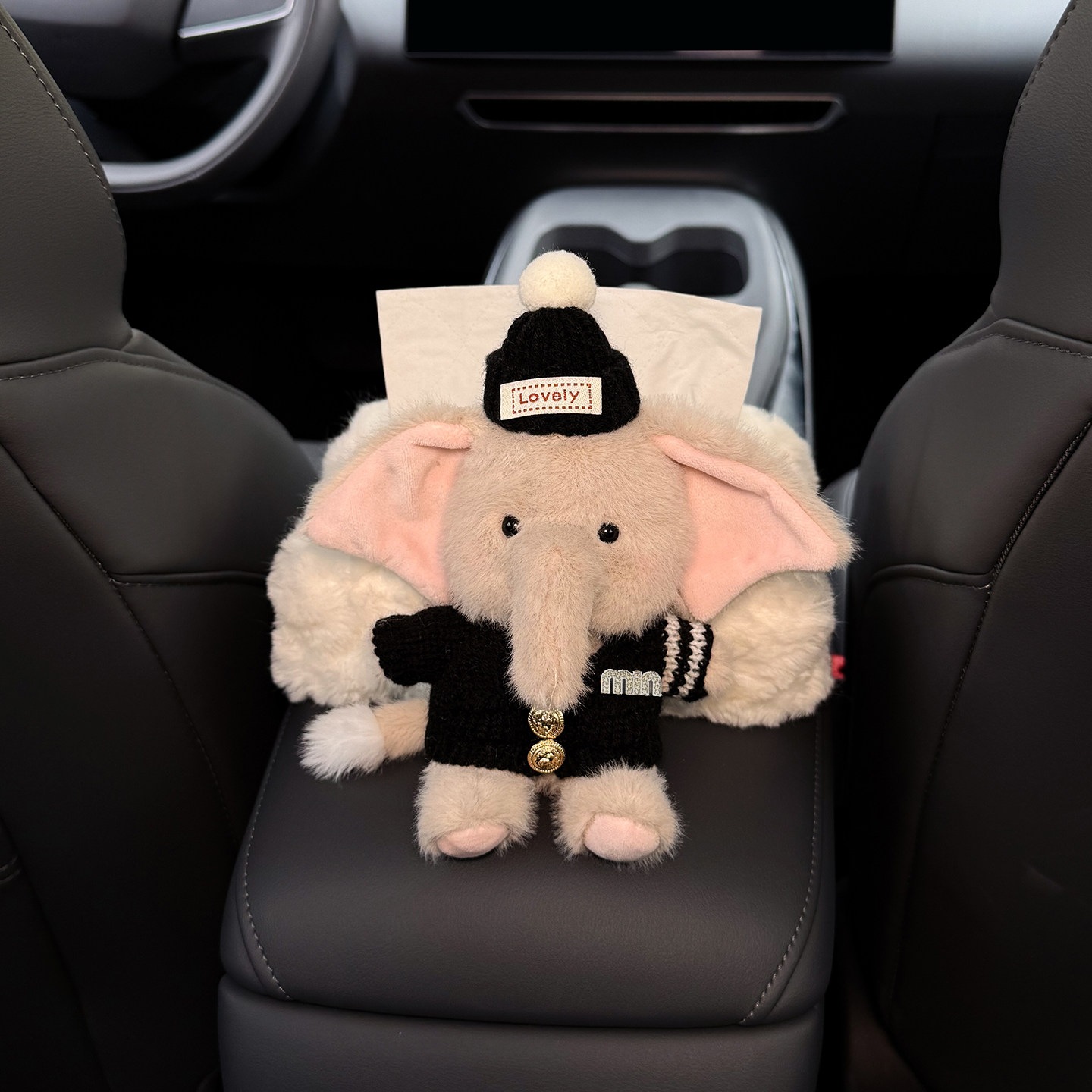 2026 New Model Car Tissue Box, Car-Mounted Hanging Tissue Bag, Headrest Tissue Box for Front and Rear Seats, Cute for Girls
