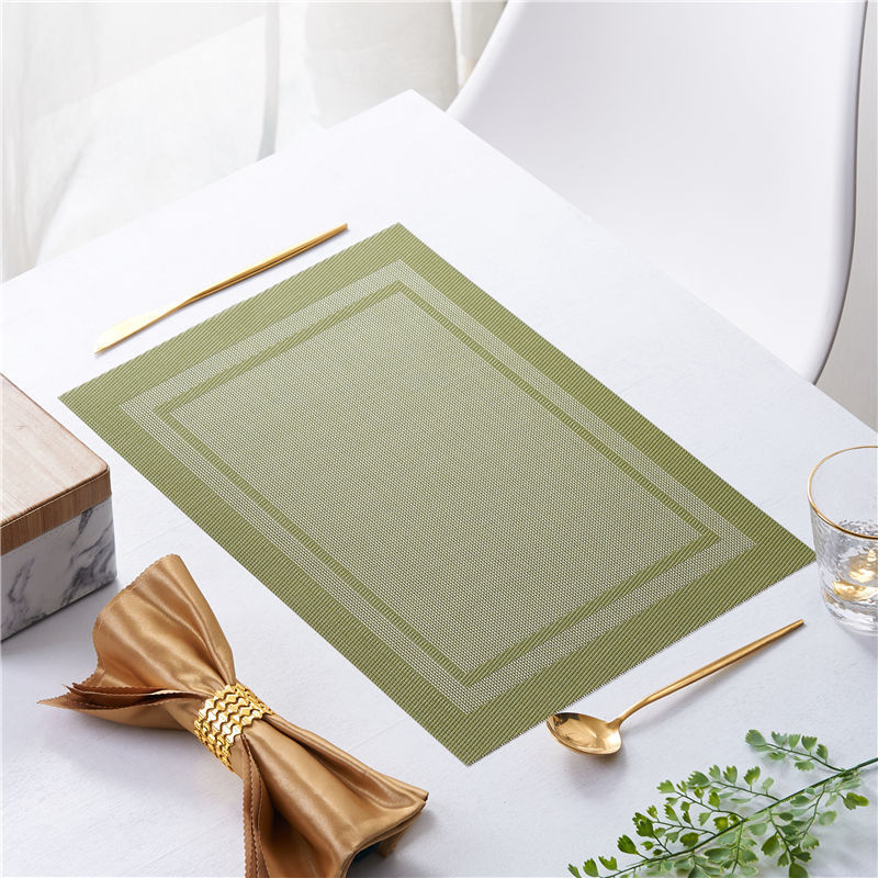 Estera de mesa Teslin cubiertos domésticos almohadilla aislante térmico de alta calidad almohadilla de mesa de mesa Noruins lujoso lavado