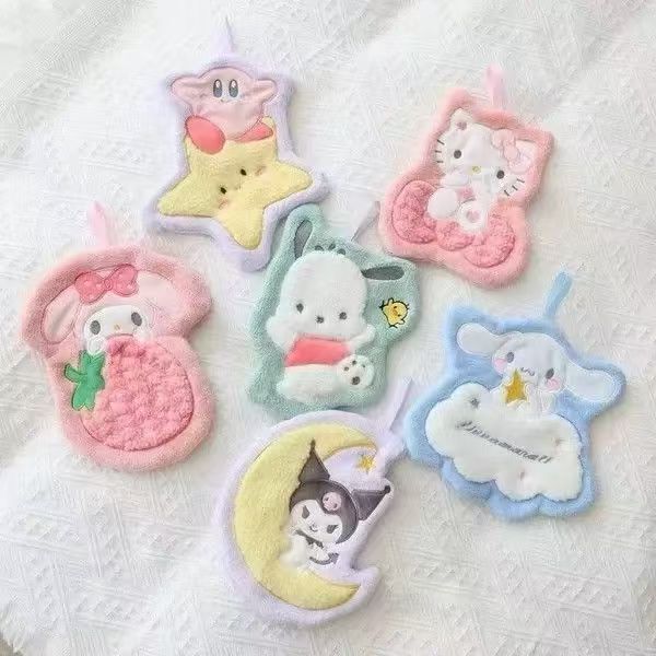 Cloud Velvet Cute New Cartoon Coral Velvet Hand Towel Bathroom Kitchen Kindergarten Girl Fashion Small Handkerchief