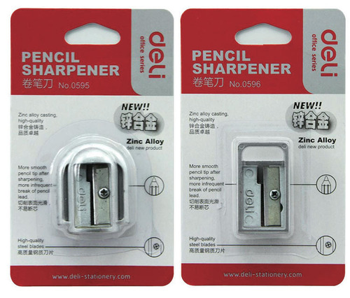 Deli 0595 Pencil Sharpener 0596 Excellent Quality Zinc Alloy Casting Excellent Quality 33g