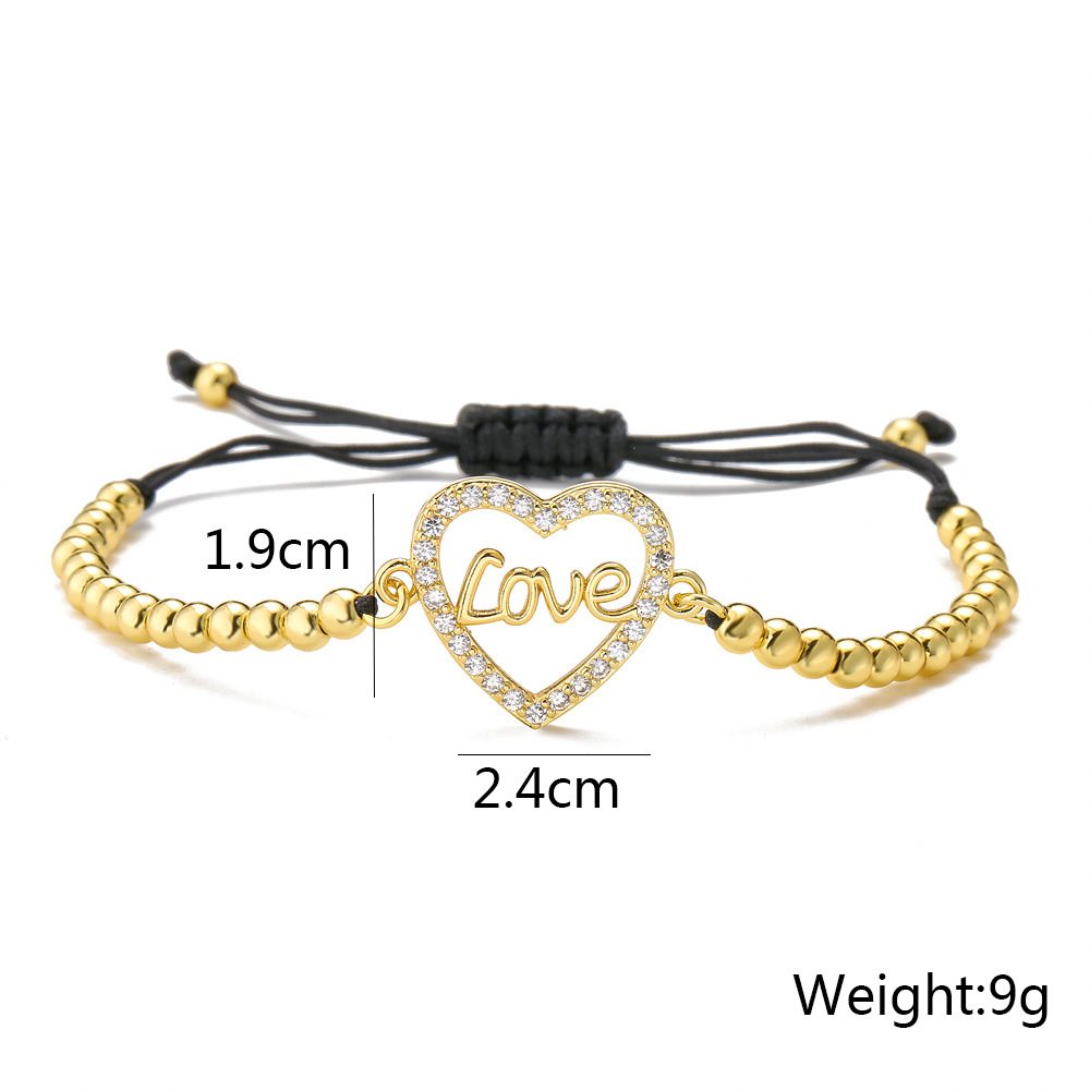 Copper Plated 18K Gold Zircon Love Sun Flower Bracelet 2 undefined