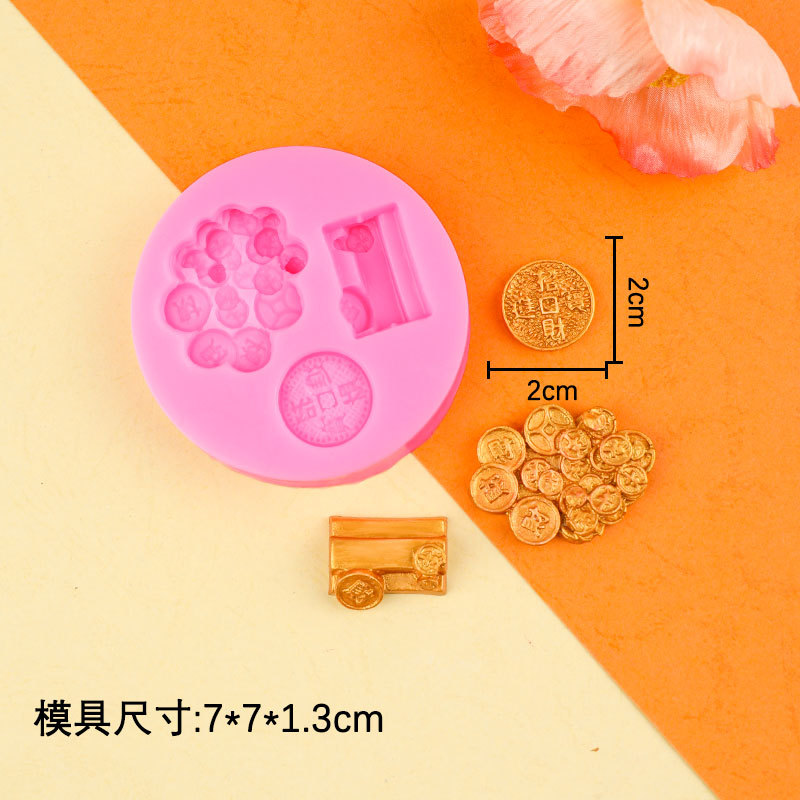 Mini lingote oro molde de silicona DIY accesorios decoración la torta chocolate fondant ritmo seco