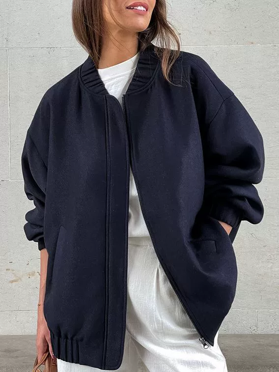 Пиджак-бейсбол oversize, европейский стиль, стиль trench, вариант 100% хлопок, размеры S–L