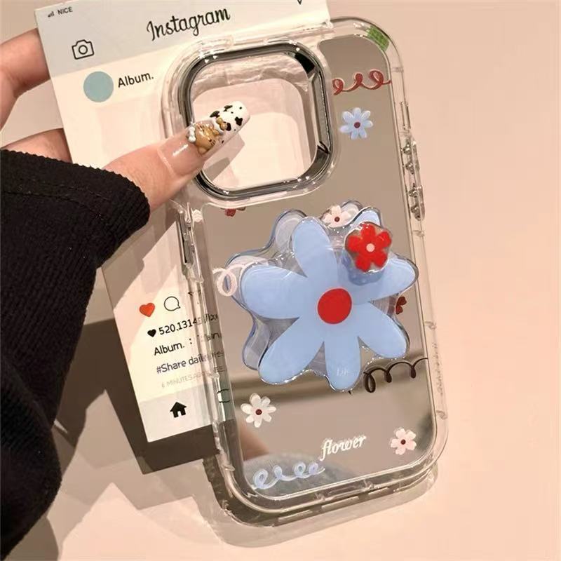 Primavera ins flores de línea simple adecuado para iphone14 soporte 16ProMax Apple 15P funda para teléfono móvil 13 mujeres