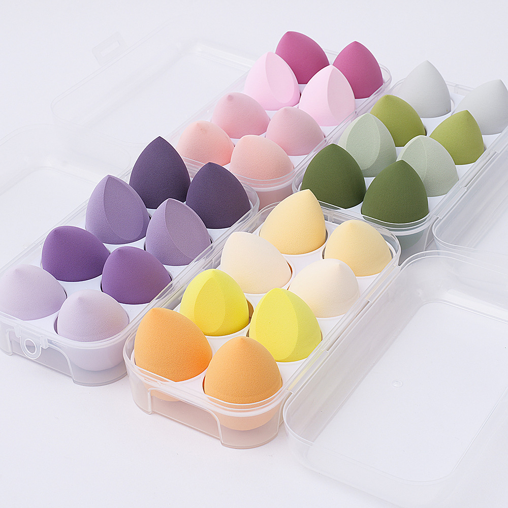 Eight-Pig Egg Box Powder Puff suit Gourd Water Drops Oblique Cut Powder Puff suit Beauty Egg Makeup Egg Makeup Cotton