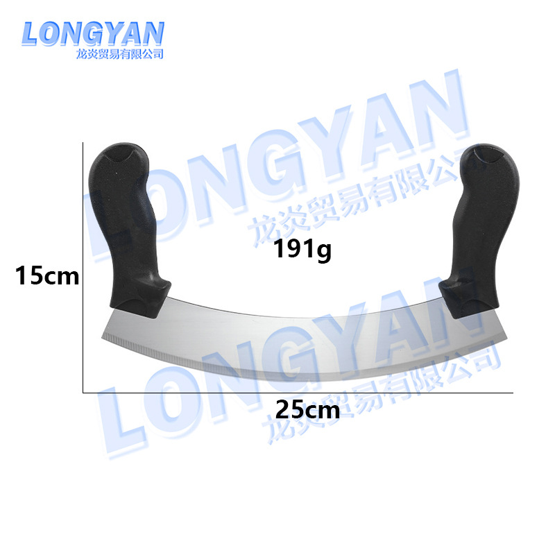 Cortador de turrón crujiente de copo de nieve, cortador de turrón especial, herramienta para hornear, cortador de pizza curvo de doble mango de acero inoxidable