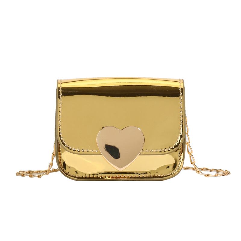 Estilo occidental mini bolso de hombro para niños y niñas dulce amor cadena de moda bolso de mensajero para bebé nuevo bolso cuadrado pequeño para niños