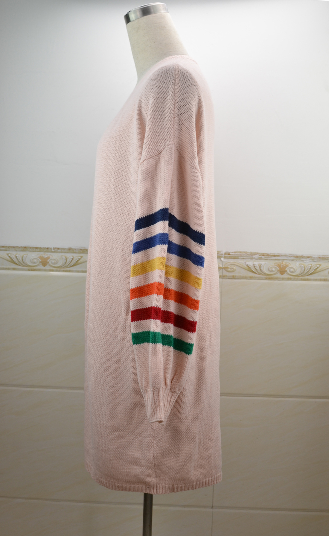 Women's Clothing patchwork loose large size sweater sweater jacket _voghion.com