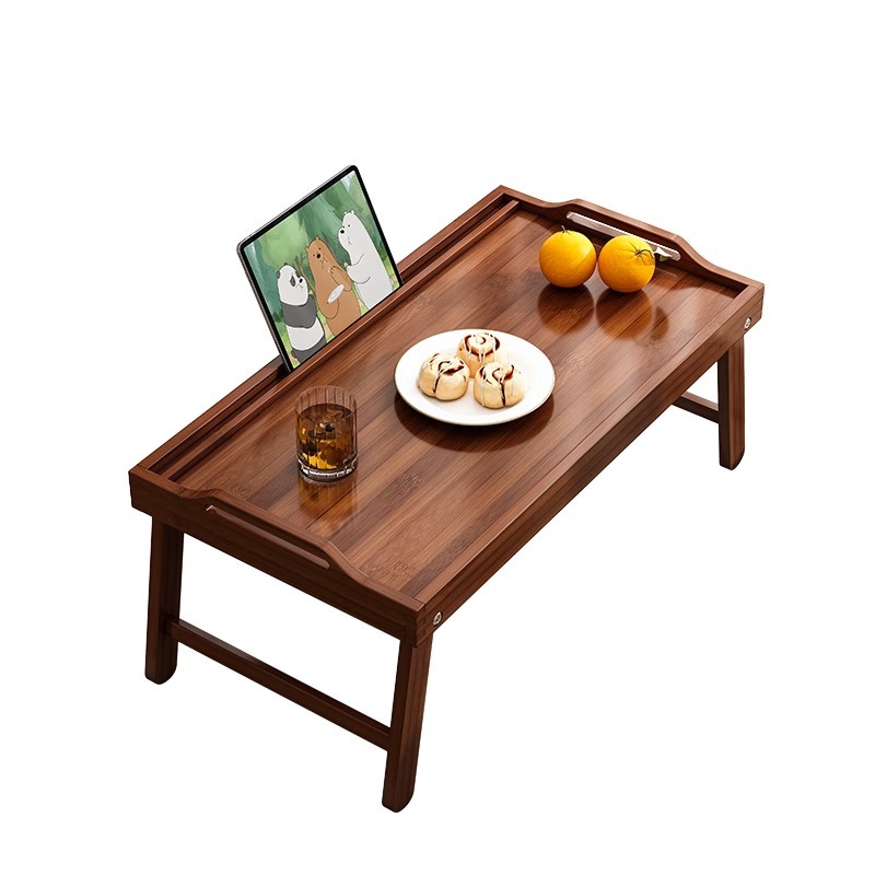 Tabla de té de ventana flotante, tabla de té de tatami plegable, tabla de té de bambú del dormitorio, escritorio de estudio en la cama, mesa baja
